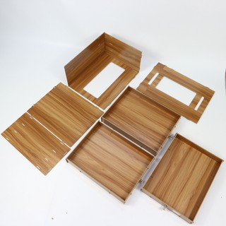 Hộp Gỗ 3 Ngăn Kingstar KS16 Đựng Văn Phòng Phẩm Decor Bàn Làm Việc