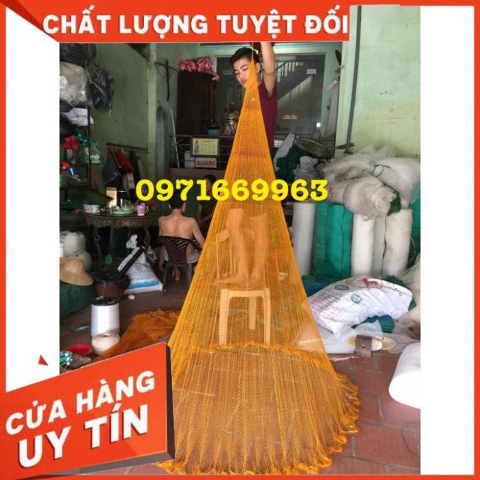 Chài Dù Quăng Cá , Tôm , Nghệ Nhân gia công , mắt 5li ( tặng dây thả ) chất liệu dù SinGaPo nhập khẩu , không xô lệch