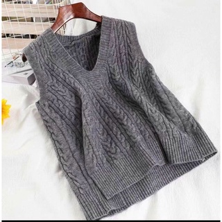 Áo gile len thừng xẻ bên style Hàn