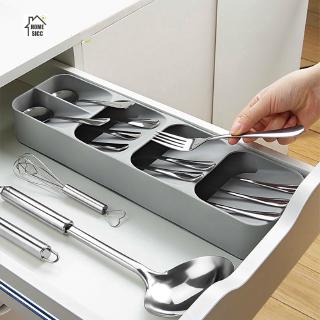 Khay Nhựa Đựng Muỗng Nĩa Có Ngăn Kéo Mới