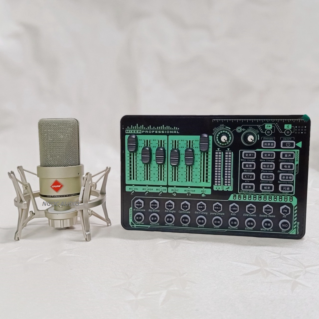 Trọn bộ hát live stream Sound card H9 Pro 2021 và Micro AQTA E103 hàng chính hãng đầy đủ phụ kiện