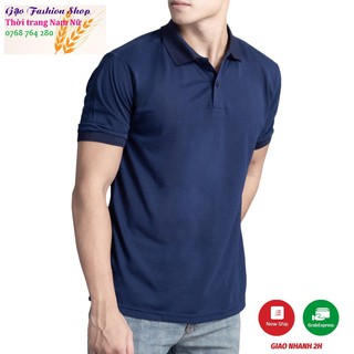Áo thun cá sấu xanh đen cao cấp