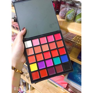Bảng son trang điểm 25 màu lì lên màu chuẩn, lâu trôi, nhiều màu để pha trộn khi makeup cá nhân và chuyên nghiệp