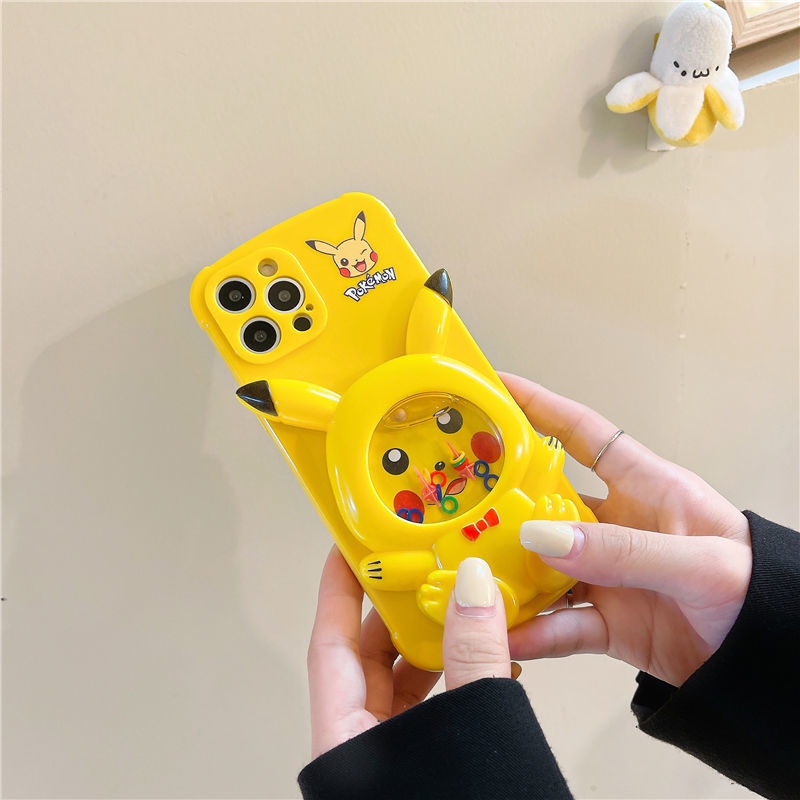 Ốp Điện Thoại Hình Máy Chơi game Ba Chiều Pikachu Cho Iphone 7 / 7plus / 8 / 8plus / x / xs / se / xr / 11 / 12 / 13 / pro / max