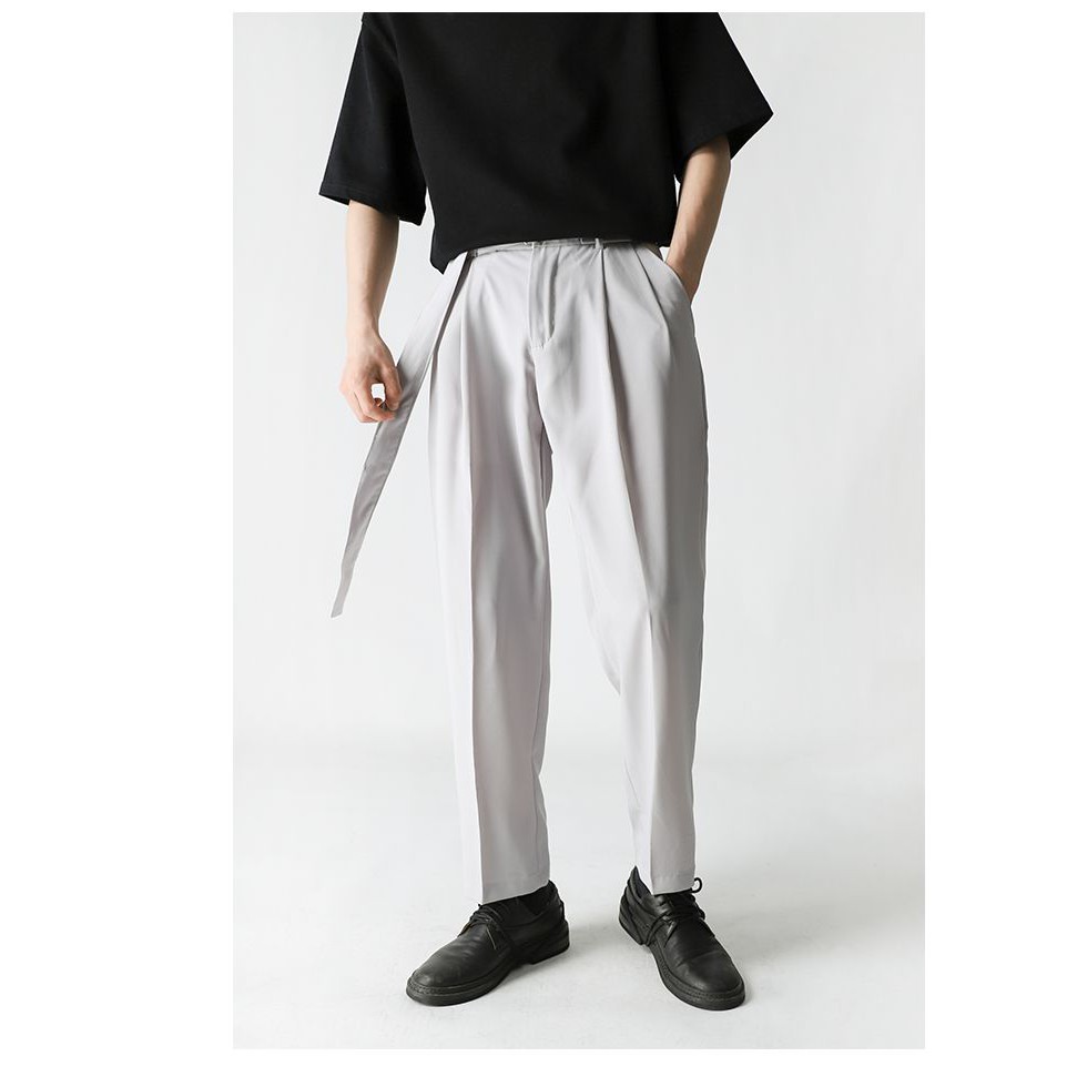 Quần baggy nam kèm đai phong cách Hàn Quốc mã  QD003 | BigBuy360 - bigbuy360.vn