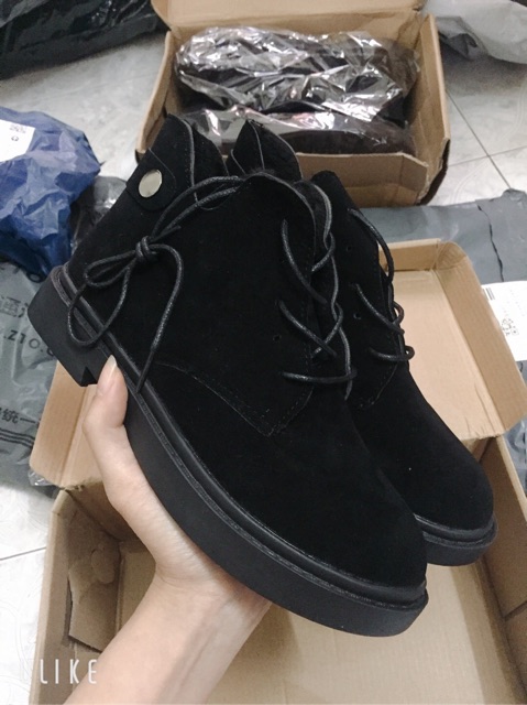 [Order] Giầy nữ da lộn cổ cao ấm áp phong cách (có ảnh thật) | BigBuy360 - bigbuy360.vn