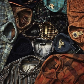Áo sơ mi flannel , áo sơ mi ca rô thời trang 2hand secondhand độ mới cao hàng tuyển chọn chính hãng form rộng mẫu 2
