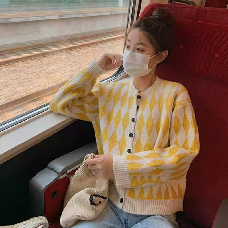 Áo cardigan IELGY dáng rộng kiểu Nhật thời trang cổ điển dễ phối đồ cho nữ