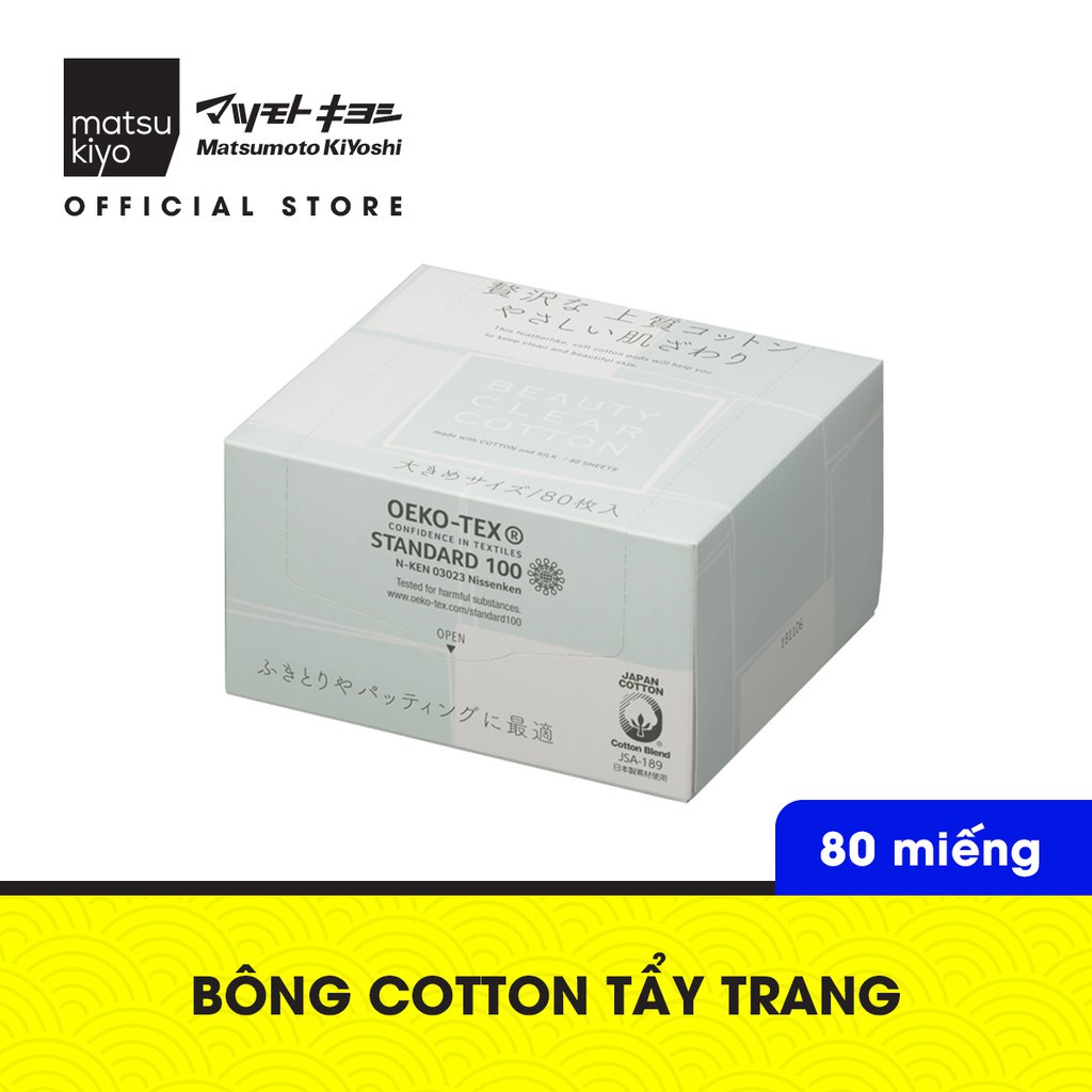 Bông cotton tẩy trang mk 80 miếng
