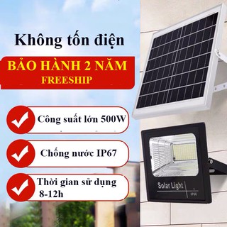 Đèn Năng Lượng Mặt Trời, Đèn LED Ngoài Trời 500W Tấm Pin Tích Điện Lớn, Đèn Trần Phú
