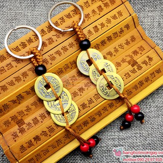 Móc chìa khóa 3 đồng xu may mắn C107
