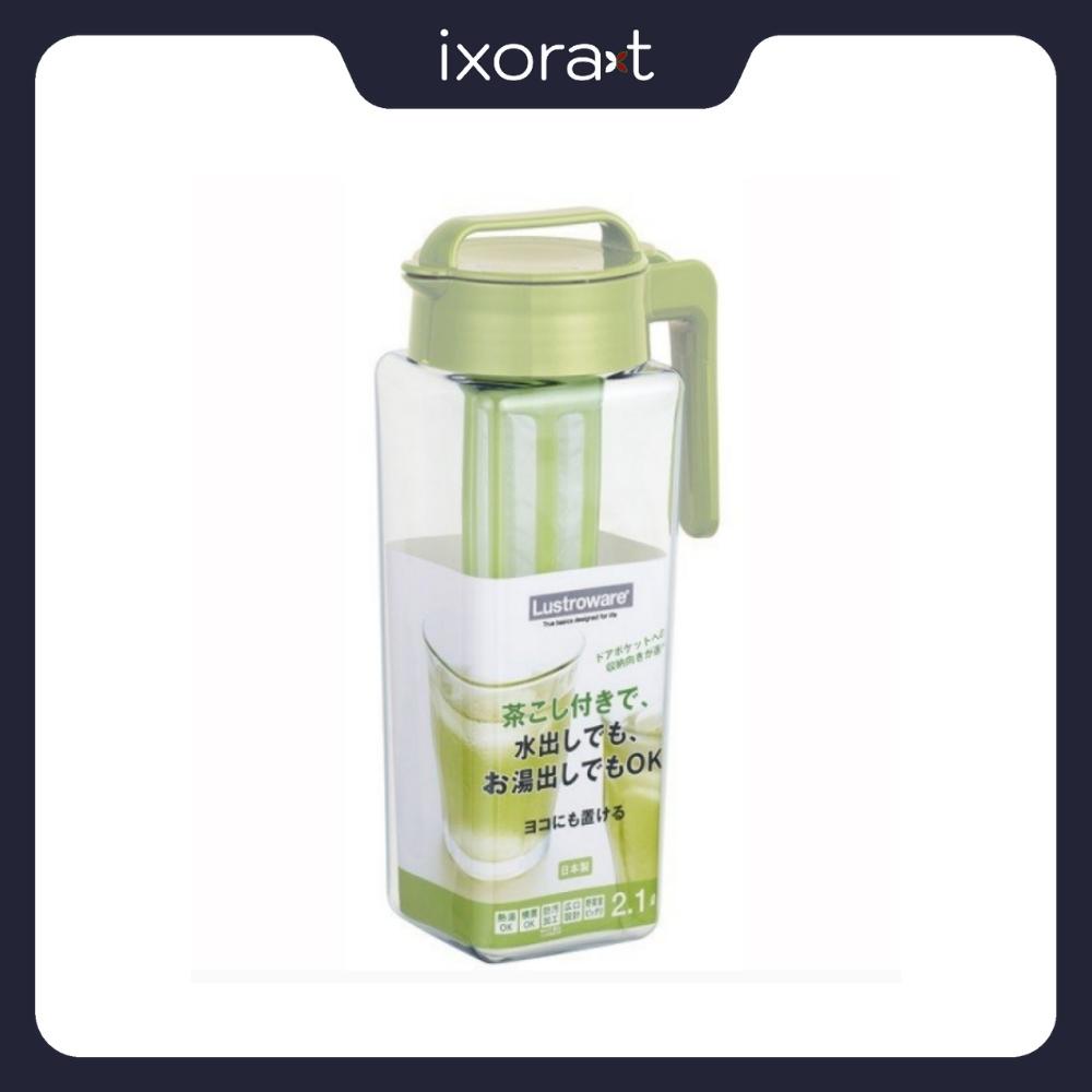 Bình nước có ống lọc trà Lustroware MC K-1298 2.1L hàng nội địa nhật bản nhựa ABS bền đẹp, an toàn