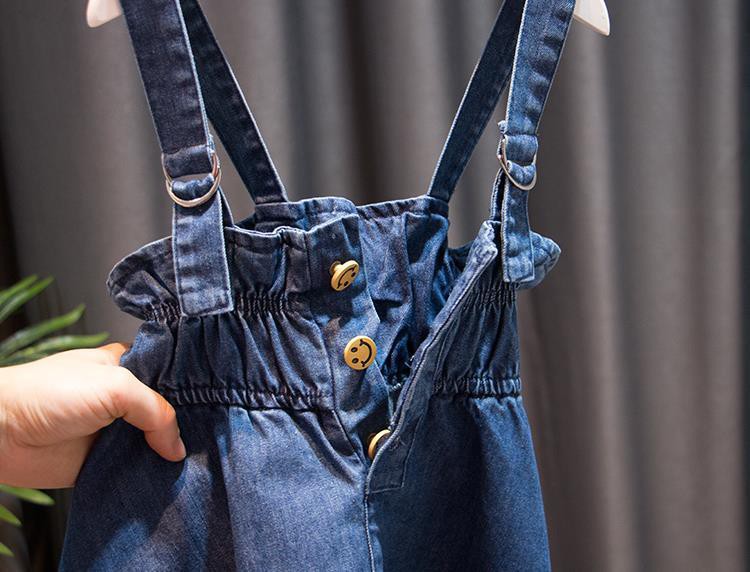 Đầm Yếm Jean Thời Trang Cho Bé Gái Từ 1-4 Tuổi