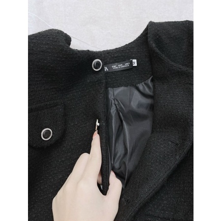 Set dạ SWEET màu đen mix chân váy xẻ tiểu thư sang chảnh cho mọi cô gái | BigBuy360 - bigbuy360.vn