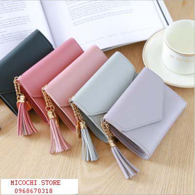 Ví Nữ Mini Cầm Tay ❤️FREESHIP❤️ Đẹp tua rua trái tim nhiều ngăn tiện lợi hàng loại 1 xuất khẩu có video và ảnh thật