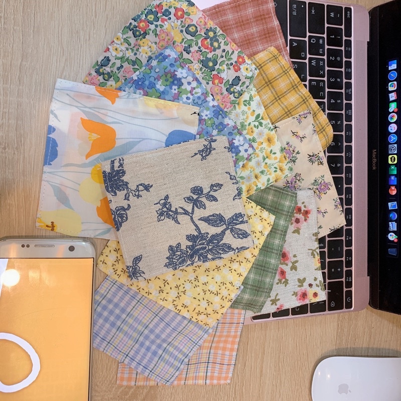 Miếng lót ly, cốc bằng vải hoạ tiết hoa phong cách vintage - Vintage floral coaster