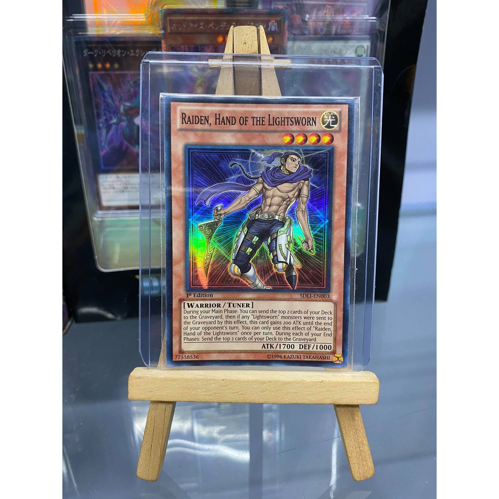 [ Dưa Hấu Yugioh ] Lá bài thẻ bài Raiden Hand of the Lightsworn – Super Rare - Tặng bọc bài nhựa bảo quản
