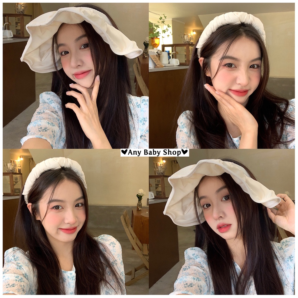 Mũ đi biển đi chơi nửa đầu vành to rộng-gấp gọn thành băng đô cài tóc cho bạn nữ nhiều màu cưc xinh(hàng có sẵn) ❣❣