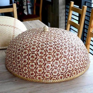 Tre tự nhiên- Lồng bàn tre che chắn côn trùng size to 40-50cm -Mây tre đan việt