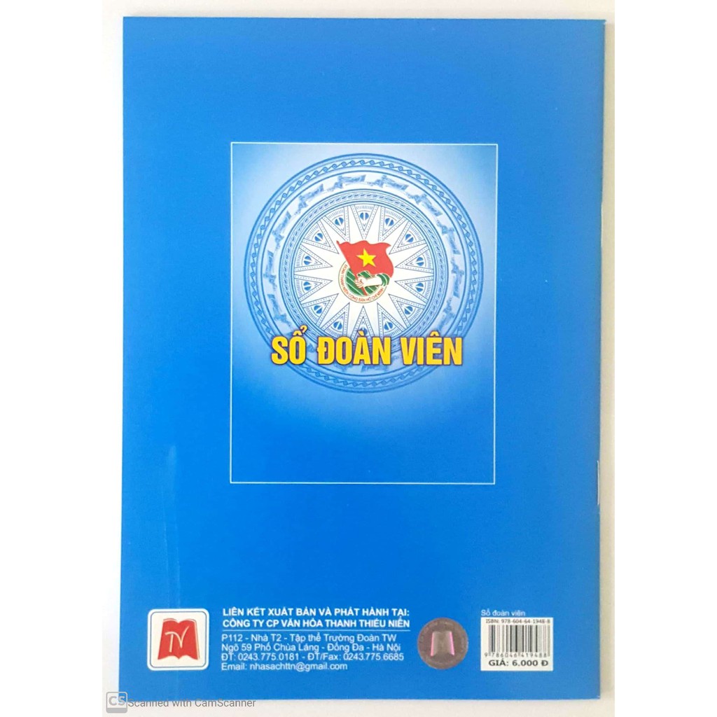 sổ đoàn viên xanh - đẹp - chuẩn - có tem [50 cuốn]