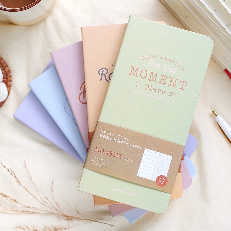 sổ tay Note For Planner pastel bìa cứng nhiều màu dễ thương