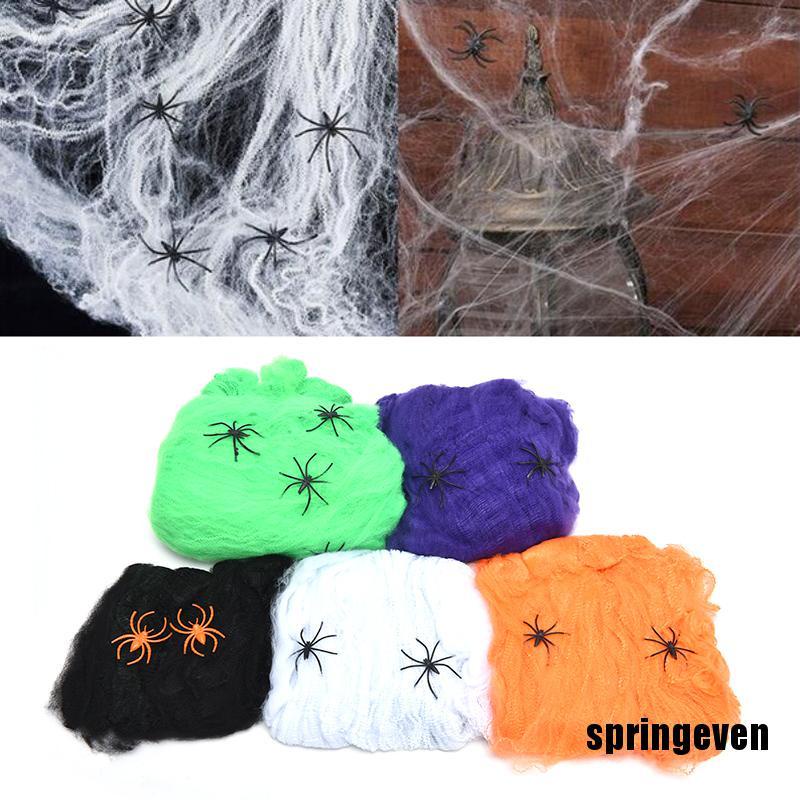 Mạng Nhện Giả Trang Trí Halloween Có Thể Kéo Dài