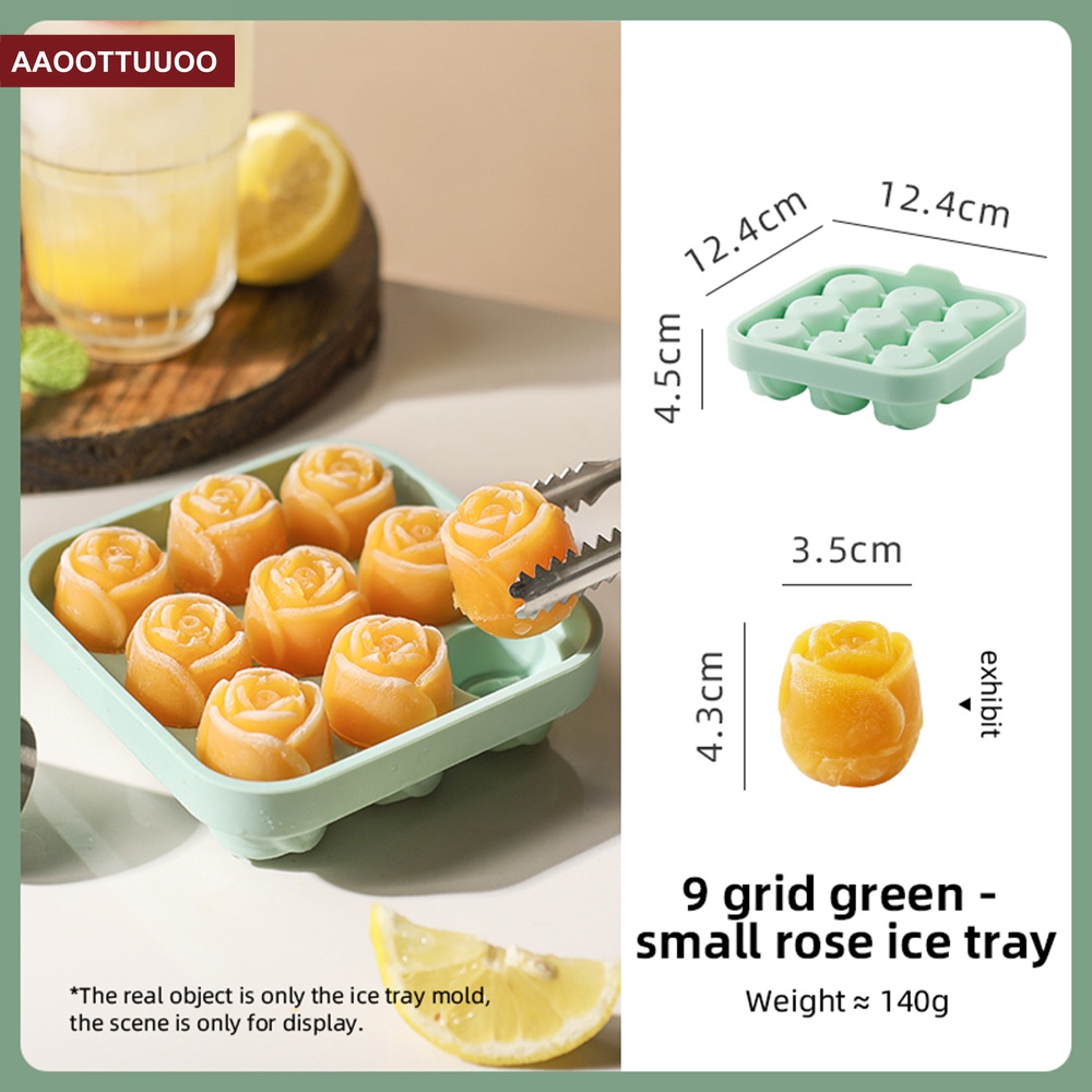 Khuôn Làm Đá Hình Hoa Hồng Bằng Silicone