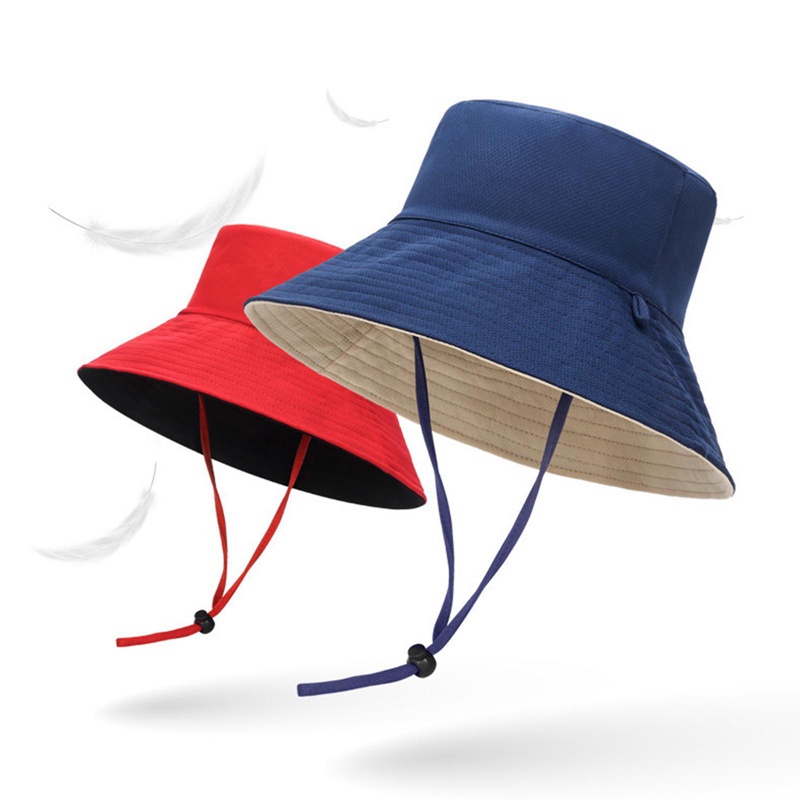 Nón Tai Bèo Cotton Hai Mặt Màu Trơn Thoáng Khí Thời Trang Mùa Xuân Cho Nam Và Nữ