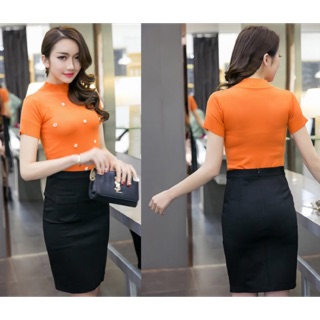Chân váy bút chì big size màu đen có 1 túi size đại 68-80kg