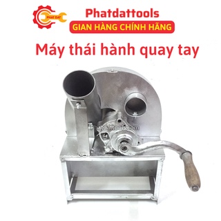 Máy thái hành,tỏi quay tay-Máy thái củ quả hành tỏi lát mỏng