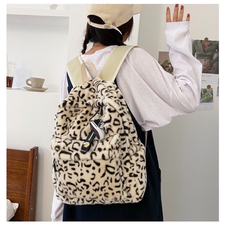 Balo đi học hoạ tiết da báo