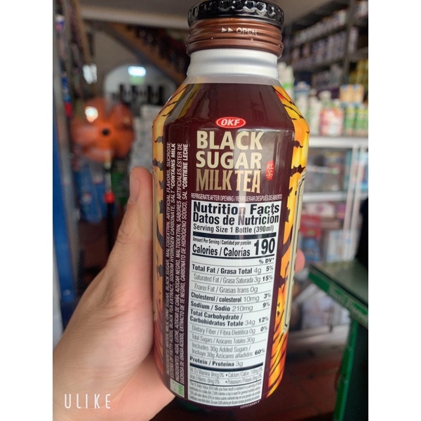 Trà Sữa Black Sugar Milk Tea Chân Trâu Đường Đen 390ml