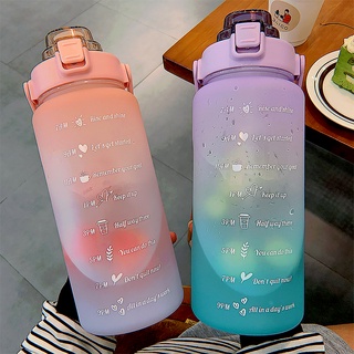 【Big discounts】Cute 2L Water Bottle With Water Timer Indicator【COD】
