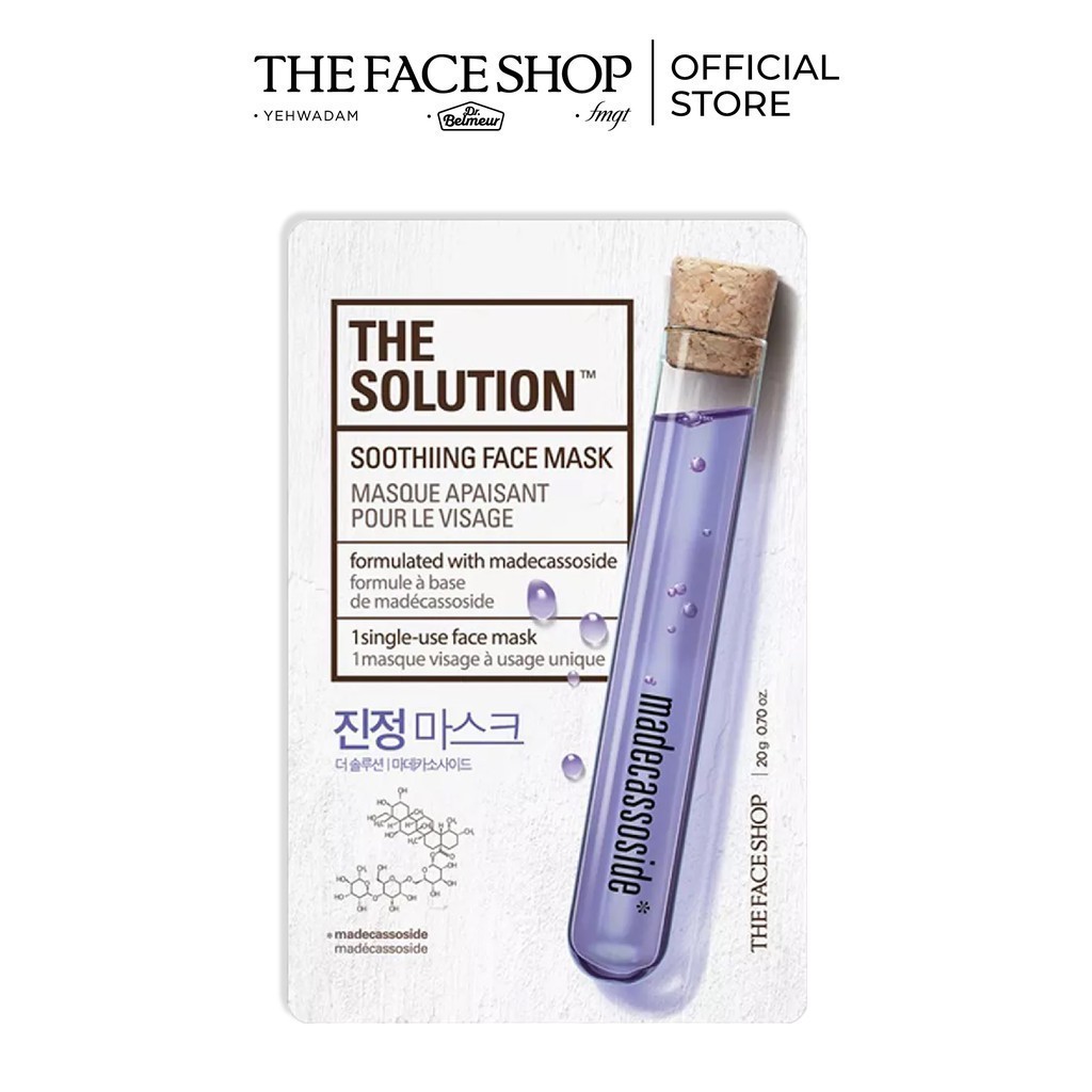 Hình ảnh Mặt Nạ dưỡng Ẩm Cho Da Nhạy Cảm TheFaceShop The Solution Soothing Face Mask 20ml