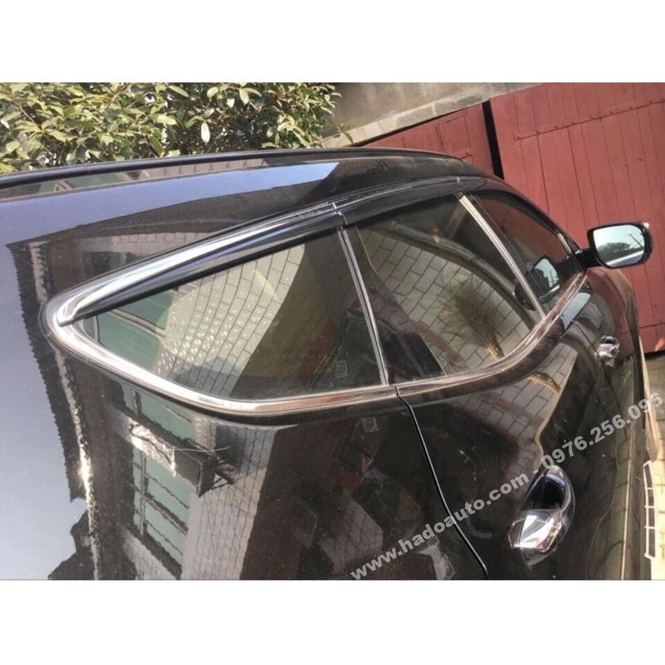 Vè Che Mưa Xe Hyundai Santafe 2019 2020 2021 Mạ Crom Hàn Quốc Cao Cấp - 6PC- tặng kèm keo tăng dính