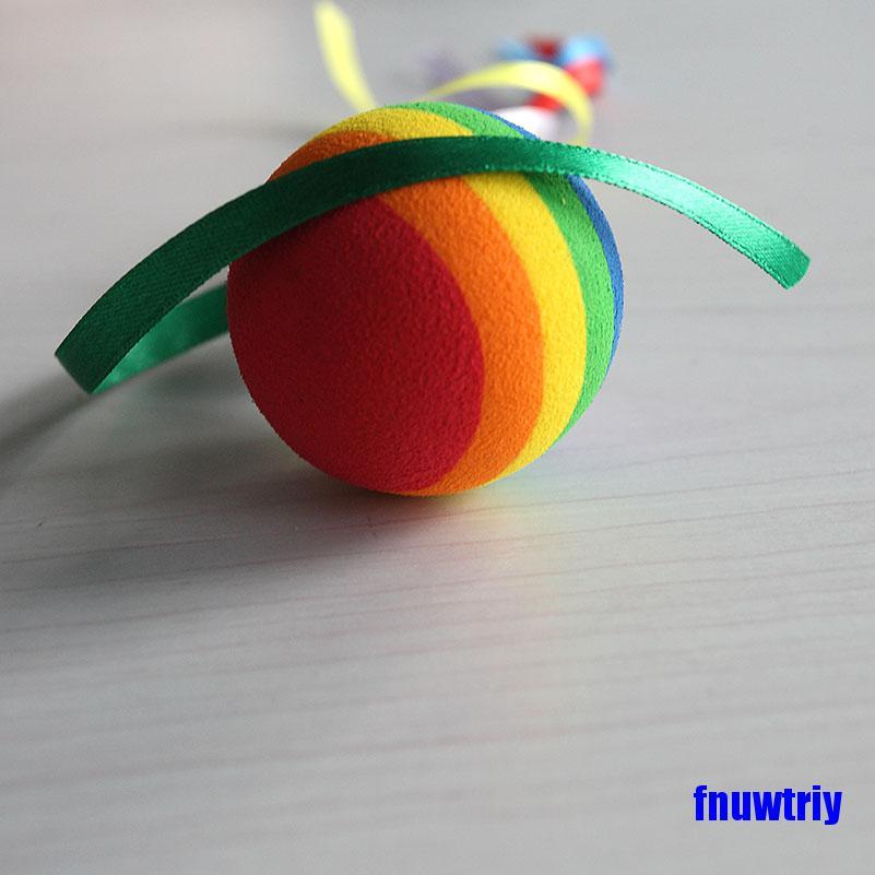 [COD]Car Antenna Toppers Rainbow Ball Colored Ribbon Antenna Balls