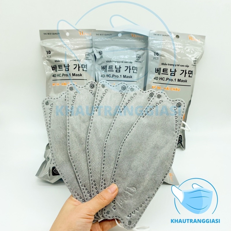 Combo 10 chiếc khẩu trang y tế kf94 4D Hải Châu H.Pro1