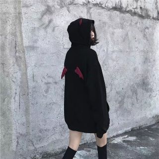 (SẴN) Áo hoodie ulzzang UNISEX có sừng cá tính 2020 áo hoodie ulzzang có cánh 2020