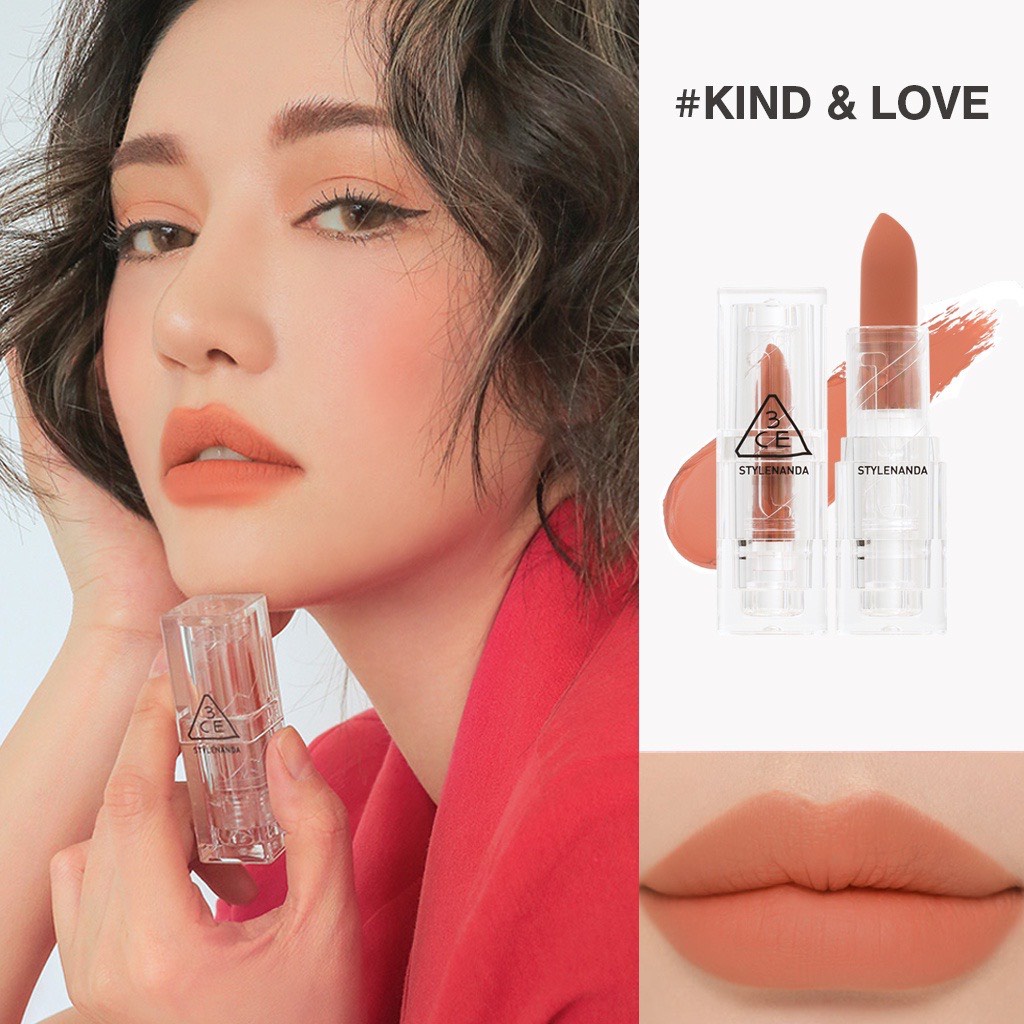 Son môi 3ce vỏ trong suốt