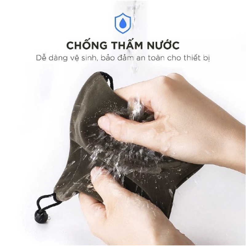 Túi đựng phụ kiện cáp sạc,pin dự phòng,điện thoại,... UGREEN có dây rút (12cm x 19cm)