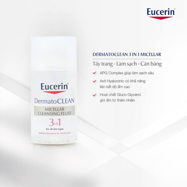 Nước tẩy trang 3 trong 1 Eucerin 200ml