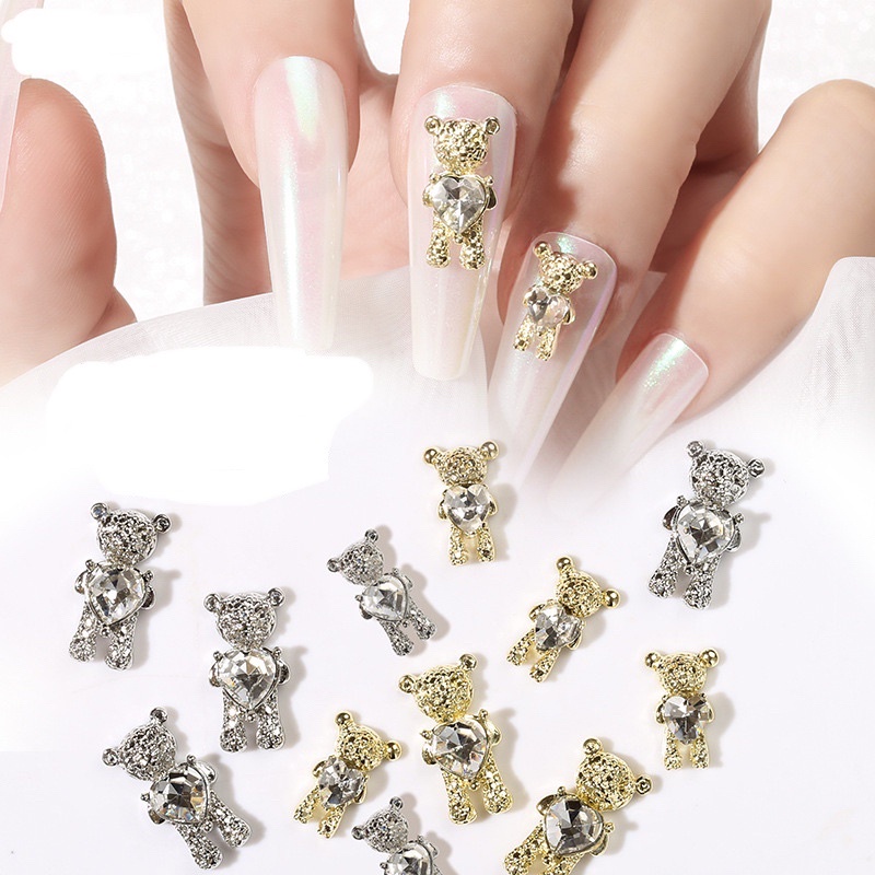 [ phụ kiện nail] Charm gấu, thỏ