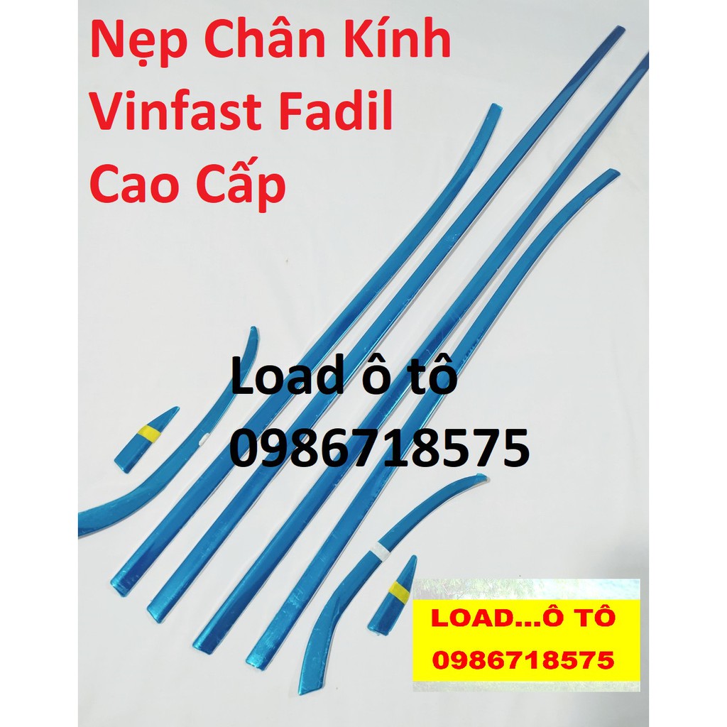 Nẹp inox chân kính Vinfast Fadil Hàng Loại 1 Có Phần Cong Dài Phía Sau