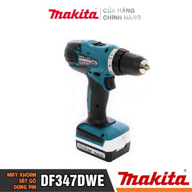 [Hàng Chính Hãng] Máy Khoan Bắt Vít Dùng Pin Makita DF347DWE (14.4V-1.5AH), Bảo Hành Toàn Quốc