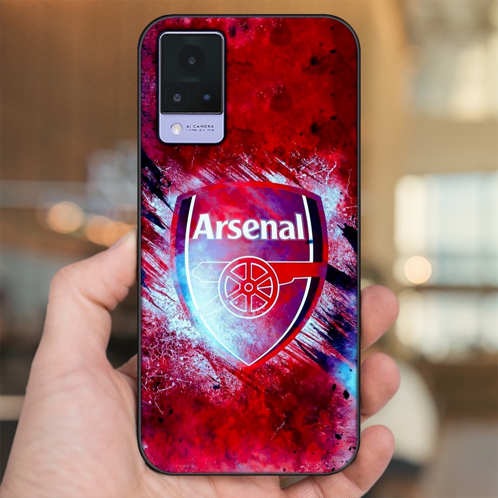 Ốp lưng Vivo V21 viền đen in hình Arsenal FC