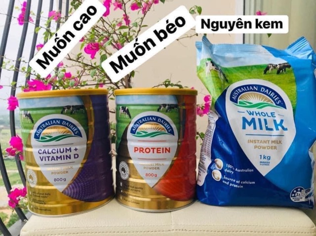 (Date 2022) Sữa tươi dạng bột nguyên kem Whole milk Úc