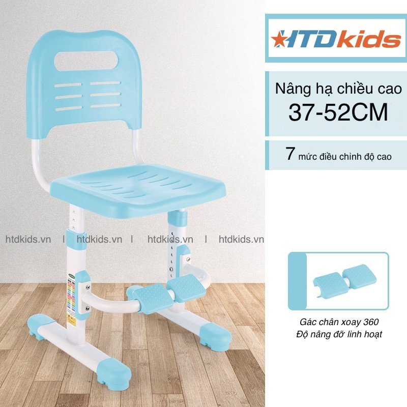 Ghế học sinh thông minh Y2 tăng giảm chiều cao có gác chân giúp điều chỉnh tư thế ngồi đúng | HTDKIDS