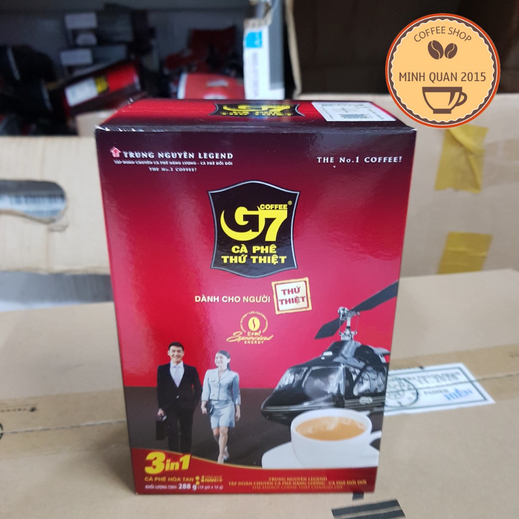 Cà Phê Sữa G7 3in1 Hộp 18 Gói / Hộp 21 Gói Trung Nguyên (Có Tem Xác Thực Chính Hãng)