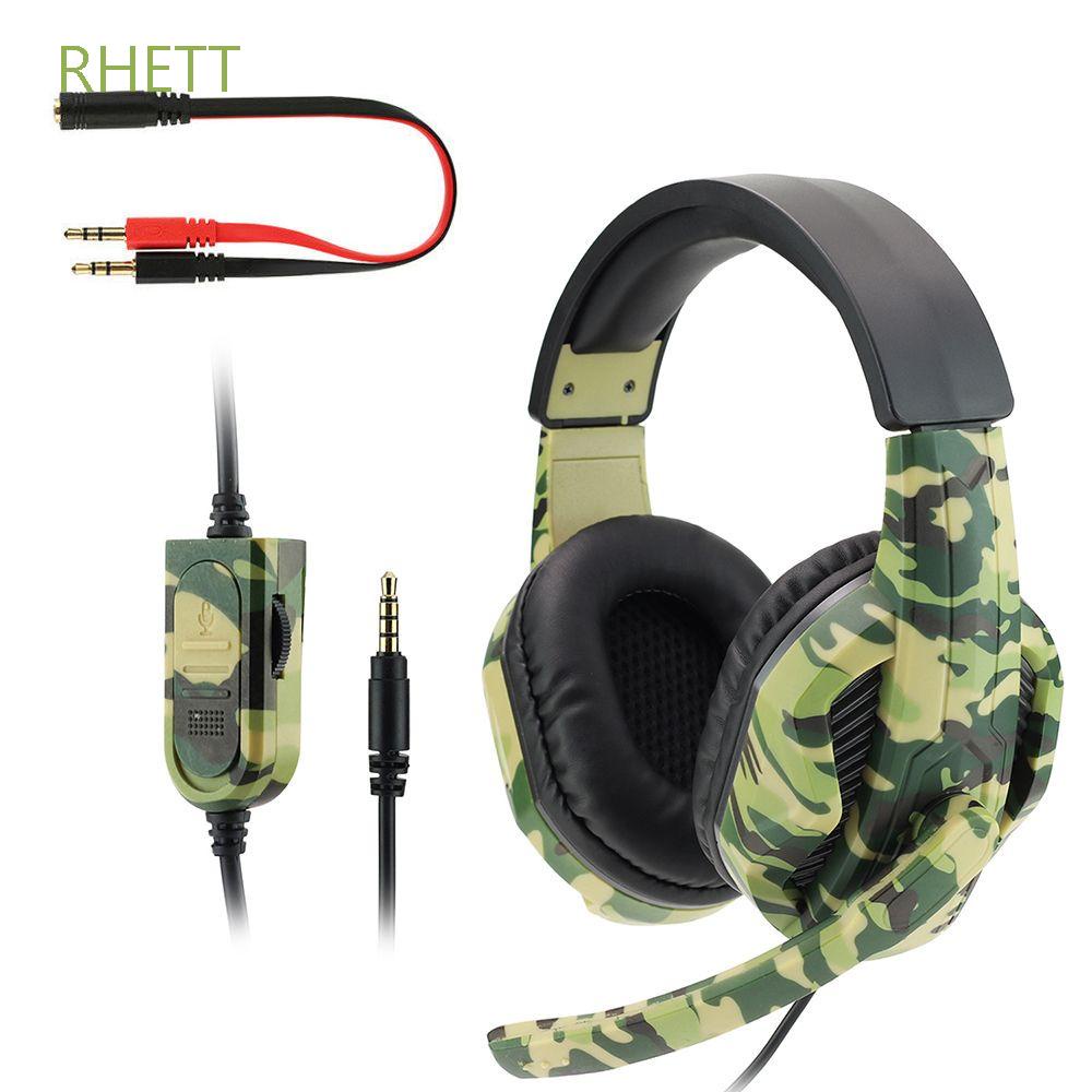 RHETT Video Games Gaming Headset Volume Control Gaming Headphones Wired Headphones Stereo Bass Surround Noise Isolation with Mic 3.5mm Computers Earphones