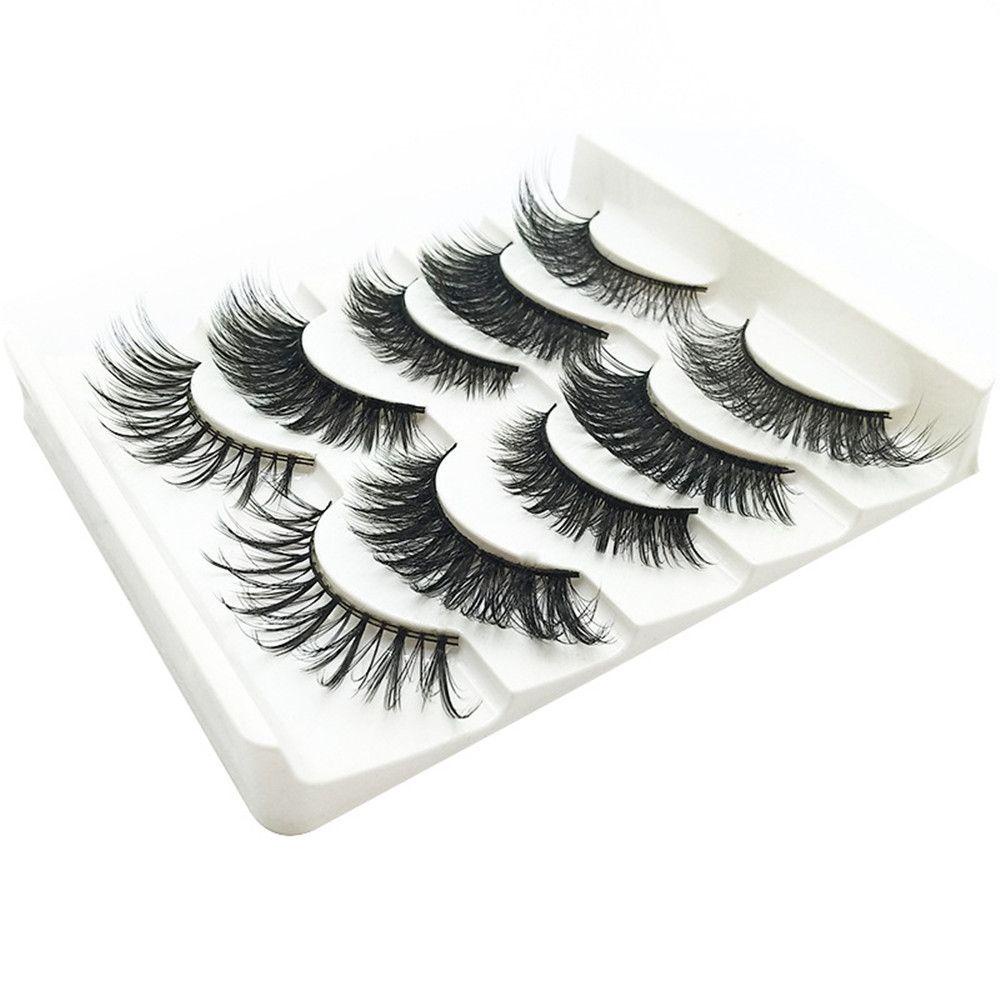 Bộ 5 Cặp Lông Mi Giả Hợp Thời Trang Hỗn Hợp Thủ Công 3D Dành Cho Nữ